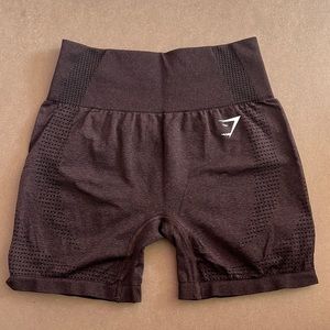 Gymshark Vital Seamless 2.0 Shorts - Cherry Brown Marl